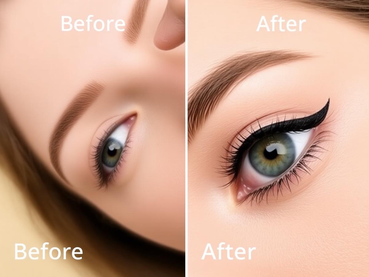 Før og efter – Klassisk Eyeliner